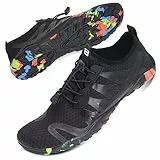 Mabove Strandschuhe Wasserschuhe Herren Schnell Trocknen Surfschuhe Schwimmschuhe Aquaschuhe Badeschuhe Barfussschuhe(Schwarz SD901,40 EU)