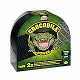 Pattex Crocodile Power Klebeband, starkes Gewebeband mit doppelter Dicke, extreme Widerstandsfähigkeit für schwierigste Reparaturen, Duct Tape für verschiedene Materialien, schwarz, 1 x 20m