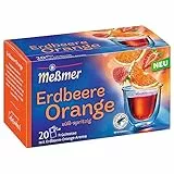 Meßmer Erdbeere-Orange | 20 Teebeutel | Glutenfrei | Laktosefrei | Vegan