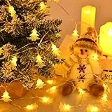 cshare Weihnachtsbaum Lichterkette, 6M 40LED Mini Weihnachtsbaum Lichterketten Batteriebetriebene mit Timer IP65 Wasserdicht für Window Weihnachten Innen Außen Dekorationen