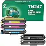 GREENSKY TN-243CMYK TN247 Kompatibel für Toner MFC L3750CDW Brother TN243 MFC-L3750CDW DCP-l3550CDW Toner MFC-L3770CDW HL-L3230CDW HL-L3210CW MFC-L3730CDN MFC-L3710CW