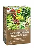 COMPO Bäume, Hecken, Sträucher Langzeit-Dünger, Umweltschonendere Rezeptur, 6 Monate Langzeitwirkung, 2 kg, Für 40 Laufmeter Hecke