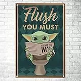 Sugeru Art Metallschild Sprüche Schilder Retro | poster deko büro terrassen vintage flur aesthetic room | schilder mit sprüchen | blechschilder sprüche | Wandschild Bade Wand Dekoration(Yodababy)