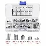 Hyuduo M6-Gewindeeinsatz-Edelstahl-Spiralspiraldraht-Schraubensatz, 100-teiliges M6x1-Gewinde-Reparatureinsätze-Set für Aluminiumteile und Häufige Demontage