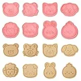 Volumoon 8 Stück Ausstechformen Tiere, 3D Ausstecher Set, Plätzchenformen, Plätzchen Ausstecher Plastik, 3D Keks Ausstechform, Tiere Keks Prägeformen zum Backen Fondant Gebäck Kuchendekoration (A)