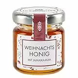 L.W.C. Michelsen - Weihnachts-Honig mit Jamaika-Rum (50g) | hochwertiger Honig mit Feigensaft und Rum-Punsch-Gewürzen für puren Wintergenuss | Pure Natürlichkeit in einem Glas