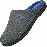 Mishansha Warme Hausschuhe Herren Pantoffeln Damen Winter Bequeme Memory Foam Schlappen 46-47 EU