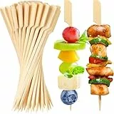 Alitree 300 Stück Holzspieße, 9cm Holz Spieße,Spiesse für Snacks Fingerfood, Cocktailspieße Set, für Cocktails, Grillen, Vorspeisen, Obst und Sandwiches auf Party, Hochzeiten, Geburtstage
