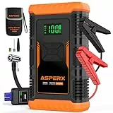 ASPERX Starthilfe Powerbank mit Kompressor,150PSI 3000A Auto Starthilfe Powerbank mit LED Taschenlampe Starthilfekabel,Jump Starter für 12V Motorrad SUV (Bis Zu 10L Benzin Oder 8L Diesel)