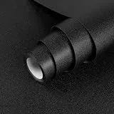 Hode Klebefolie Möbel Schwarz Matt 30X300cm, Möbelfolie Weiß Selbstklebende Folie für Möbel Fensterbank Wände Schrank Wasserdicht Modern Schutz Folie Küchenfolie Schutzfolie Weiss