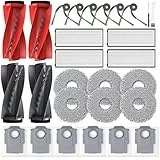 26 Stück Zubehör für Roborock Qrevo Curv/Qrevo Curv S5X / Qrevo/Qrevo Edge S5V Saugroboter, 2 Hauptbürste, 6 Staubbeutel, 6 Wischpad, 4 Filter, 6 Seitenbürste, 1 Reinigungszubehör, 1 Schraubendreher