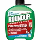 Roundup Unkrautfrei Express, 5 Liter Nachfüll-Kanister, Fertigmischung zur Bekämpfung von Unkräutern und Gräsern