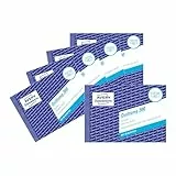 AVERY Zweckform 300-5 Quittungsblock (A6 quer, 50 Blatt, fälschungssicher, inkl. MwSt., mit 1 Blatt Blaupapier, für Deutschland und Österreich) 5er Pack weiß