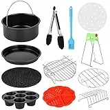 MorNon Zubehör Heißluftfritteuse Universal 5 STK Friteusen Zubehörset Airfryer XL Fritteuse Backform für die Meisten Backzubehör Geeignet (15STK)