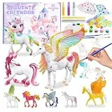Adventskalender 2026 Kinder, Einhorn Adventskalender Mädchen, Malset für Kinder Einhorn, Kreativ Advents-kalender Set für Kind-er, Weihnachtsgeschenke für Mädchen Advents-kalender 4 5 6 7 8 9 10 jahre