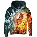 Idgreatim Lässiges Unisex-T-Shirt mit 3D-Tieraufdruck, kurzärmelig, Rugby, 11-13 Años
