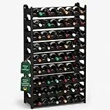 ARTECSIS® Weinregal stapelbar & modular erweiterbar Kunststoff für 60 Weinflaschen (schwarz) - Stabiles Flaschenregal & Getränkeregal Gastronomie-Qualität - Flaschen Weinständer & Weinflaschenhalter