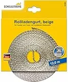 Schellenberg 31201 Rolladengurt 23 mm x 12 m System MAXI, Rollladengurt, Gurtband, Rolladenband, beige