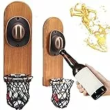 ZONSUSE Flaschenöffner mit Magnet, Vintage Holz Wand Bieröffner, Einzigartige Geschenkideen für Männer Papa Freund Ehemann, Cooles Zeug Gadgets für Thanksgiving Weihnachten Geschenke(Cowboy-Hut)