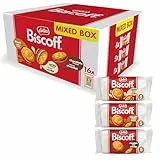 Lotus Biscoff | Doppelkeks Variety Pack | 3 Sorten: Biscoff-Creme, Vanille- und Schokoladengeschmack | 5 Doppelkekse pro Packung | Zutaten natürlichen Ursprungs | Ohne Farbstoffe | 16 x 50g | 800g