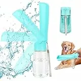 VFANDV Tragbare Haustier Trinkflasche, Trinkflasche Hunde, Hundewasserflasche, 180°Faltbare Hund Katze Haustiere Auslaufsicher Wasserflasche für Täglich Spazieren Gehen Reisen Campen (550ML)