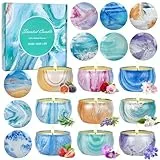 Duftkerze Geschenkset für Frauen, 9 Stück kleine Kerze mit Sojawachs, kleine geschenke für frauen, Natürliches Kerzen - 200 Stunden Brenndauer, Duft Geschenke set für Weihnachten Geburtstag Muttertag