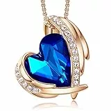 CDE Kette Damen Rosegold Herz Halskette für Frauen Schmuck mit Elegante Geschenkverpackung Valentinstags Geschenk für Sie Frau Freundin Mama Valentinstag/Party/Hochzeitstag/Jubiläum/Geburtstag