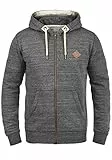 !Solid SDCraig Herren Sweatjacke Kapuzenjacke Hoodie mit Kapuze Kordelzug Reißverschluss Kängurutasche Baumwollmischung Regular fit, Größe:M, Farbe:Grey Melange (8236)