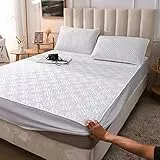 WWQQ Bettmatratzenbezug Spannbetttüche Fitted Sheets Doppel- / Einzelschutz All-Inclusive Bedsure Verdicken Sie den Matratzenbezug und Spielen Sie eine wasserdichte, Anti-milde, antibakterielle Rolle