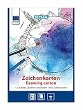 Stylex 46727 - Zeichenkartonblock weiß, DIN A4, 20 Blatt 190 g/m², extra stabiler Block mit weißem Zeichenpapier, zum Zeichnen, Malen und Skizzieren