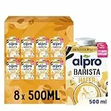 Alpro Barista Haferdrink – Zum Aufschäumen – Vegan und milchfrei – Von Natur aus laktosefrei – Reich an Ballaststoffen, Calcium und Vitaminen – 8 x 500 ml
