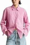 Marc OߴPolo Denim Damen Hemd Streifenbluse Regular Fit, Mehrfarbig (Light Pink Multi 01), XL