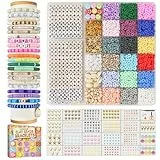 Lynnmos Perlen für Armbänder - 6000 Stück Clay Perlen Set zum Auffädeln. Freundschaftsarmband Kit für kreative Schmuckherstellung, Geschenk für Teenage Girls.