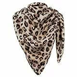 MyBeautyworld24 Oversized Damen-Schal Übergroßer Winterschal beidseitig tragbar mit Leomuster Halstuch Animalprint
