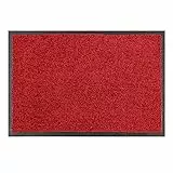 Carpido Fußmatte rot – Eingangsmatte innen – Schmutzfangmatte 90x250 cm – Läufer Flur rutschfest – Wohnzimmer Deko - Türmatte Sauberlaufmatte