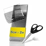teeppo Fliegengitter Reparatur Klebeband Set 2m - Insektenschutz Fliegengitter Reparatur Set - Stark Selbstklebend Glasfaser - Verhindern Moskitos Insekten - Inklusive Schere - Schwarz (2 m x 5 cm)