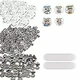 VEVOR Buttonmaschine Knopfmachermaschine Zubehör Badge Punch Press 25 mm, DIY Badge Press Machine Ersatzteile 500 STK. Abzeichenpressmaschine, Metall + Kunststoff / 250 + 250 STK. Abzeichen