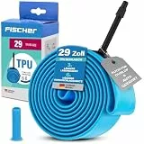 FISCHER TPU Fahrradschlauch MTB 29' 54/65-622 (29x2.10-2.60), Ultraleicht, luftdicht, doppelte Wandstärke für 6X Pannenschutz, Sclaverand-Ventil mit Adapter für alle Felgen