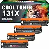 Cool Toner 131X 131A Kompatibel für HP 131A 131X LaserJet Pro 200 Color MFP M276nw Toner M276n M251n M251nw M276 CF210X CF210A CF211A CF212A CF213A (Schwarz Cyan Gelb Magenta, 4er-Pack)