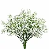 Olrla Schleierkraut Künstliche Blumen, 10 Stück Weiß Schleierkraut Pflanzen Gypsophila Blumen für Hochzeit Brautsträuße Dekoration