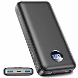 Power Bank, 26.800mAh Powerbank, Externe Handy-Akkus mit 22.5-W-Schnellladefunktion, USB-C-Eingang & -Ausgang, PD 3.0 und QC 4.0. Kompatibel mit iPhone 17, 16, 15, 14, für Samsung Galaxy S25,Schwarz