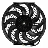 Universal Elektrolüfter Motorlüfter Kühlerlüfter, 12 Zoll, 80W, Push Pull Kühler, mit 10 Blättern, PKW-Montagezubehör