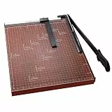 COOCHEER A3 Papierschneider Profi – Hebelschneider für max. 12 Blatt – Präzise Schneidemaschine aus Holz & Stahl mit Maßskala – Fotoschneider für Büro, Schule & Home-Office