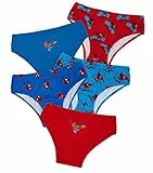 Marvel Unterhosen Jungen, 5er Pack Baumwolle Slips Kinder Unterwäsche - Geschenke für Jungs (Blau/Rot Spiderman, 5-6 Jahre)