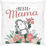 Sheepworld Kissen Motiv Mama | Zierkissen Baumwolle, 40 cm x 40 cm | Geschenk Muttertag | 48008