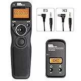 Kabellose Fernauslöser, Pixel 2,4GHz Funk-Fernauslöser Timer Fernbedienung Drahtauslöser TW-283 E3/N3 Kompatibel für Canon EOS 1300D 1200D 1000D 760D 750D 5D Mark IV 7D Mark II
