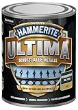 Hammerite Ultima Matt, Metallschutzlack, Hochwertiger Schutzlack für alle Metalle im Außenbereich, Anthrazitgrau RAL7016, 750 ml