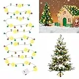 IWTBNOA Wichtel Lichterkette Miniatur Led, 2M Wichtel Zubehör, Miniatur Lichterkette Wichtelhaus Puppenhaus Zubehör Weihnachten für Weihnachtsdeko Puppenhaus Möbel Geschenk