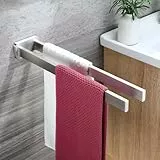ZUNTO Handtuchhalter Doppelt Edelstahl Handtuchstange, Wand Handtuchhaken Küche Handtuchständer, Badezimmer Badetuchhalter für Bad küche 41cm