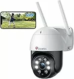 Ctronics 5MP Überwachungskamera Aussen WLAN, 2,4/5GHz Dualband WiFi PTZ IP Kamera Outdoor mit Personenerkennung, Automatische Verfolgung, Farbnachtsicht 20M, 355°/90°, IP66, TF/Cloud/PC (2 pcs)